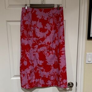 Floral Red and Pink Women's Skirt